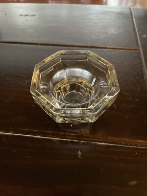 VTG Luminarc Clear  Glass Octagon Candle Holders-France, Taper/Tea/Votive