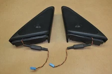 2011 F01 BMW 750LI FRONT RIGHT AND LEFT DOOR TWEETER SPEAKER & COVERS BLACK PAIR