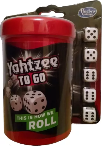 Yahtzee to Go Travel Dice Game Hasbro Gaming  Shake & Score 8 +