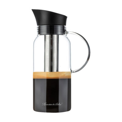 Cold-Brew-Kaffeebereiter aus Glas, mit Edelstahlfilter, 1.200 ml