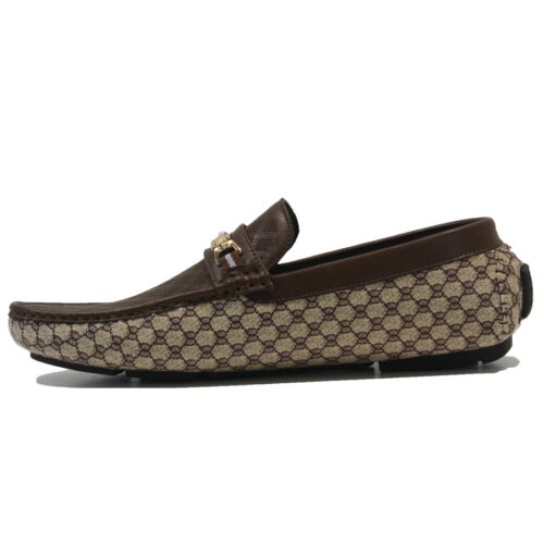 MENS FAUX LEATHER SLIP ON LOAFERS CASUAL DRIVING MOCCASIN BOAT DECK SHOES SIZE - Picture 20 of 28
