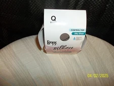 L'EGGS SHEER ENERGY~SHEER TIGHTS~SILKY SHEER LEG~CONTROL TOP~HOSE~SZ Q~NUDE