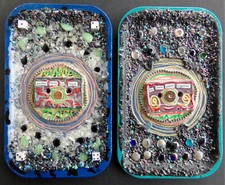 Recycled Art 2x Set ANOTHER STORY TO BEGIN & WE WERE SILENT TOGETHER Original 3D