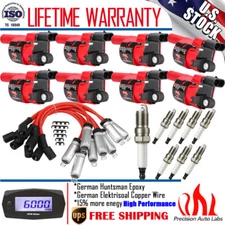 8 Pack Round Ignition Coil & Spark Plug & Wire Set For Chevy Avalanche 2007-2012