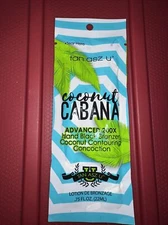 Tan Asz U Coconut Cabana 200X Island Black Bronzer Tanning Lotion .5oz Sample