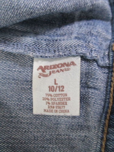 Arizona Jean Co Jacket Girls Sz. L 10/12 Blue Jean Denim Button Up Crop Stretch - Picture 5 of 9