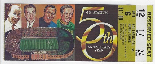 1979 #2 USC Trojans @ #9 Notre Dame Fighting Irish College Football Ticket Stub