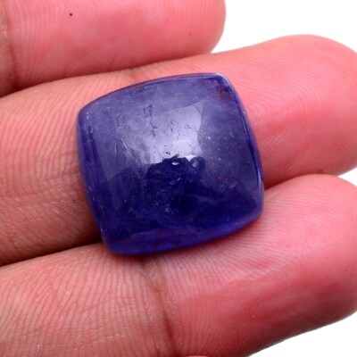33.40 Cts Natural Tanzanite Untreated Cushion Cabochon Certified Loose Gemstone