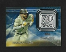 2021 Topps Series 2 Fernando Tatis Jr. 70th Anniversary Logo Patch Blue   (A)
