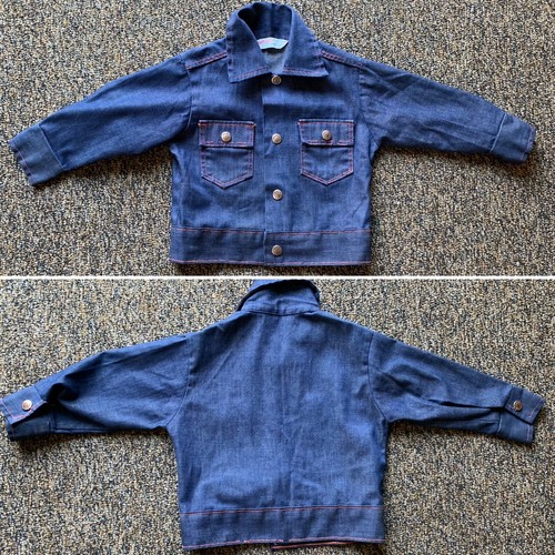 Vintage Healthtex Stantogs Selvedge Jeansjacke Druckknopfleiste Made in USA Größe 3T - Bild 5 von 12