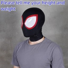 Spider Man Crossover Universe Miles Morales Mask Helmet with Faceshell Eyes Prop