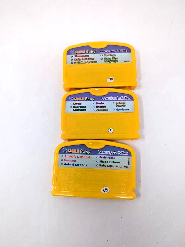 LOT OF 3 VTech V.Smile Baby Game Cartridge - Disney/baby Einstein/LearnDiscover - Image 2 of 2