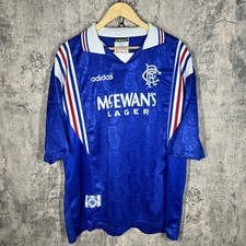 Vintage Adidas 1996-1997 Glasgow Rangers Home Soccer Football Jersey Blue XXL