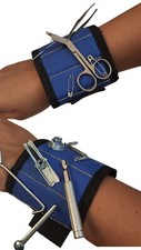 Magnetic Wristband Strong 2-Pack blue for Handyman, Carpentry,Electrical Work
