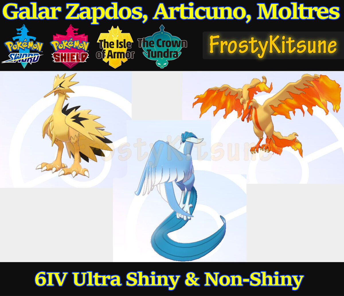 FT: Shiny Galar Articuno and Moltres LF: Shiny Attack and Defense Form  Deoxys : r/PokemonHome