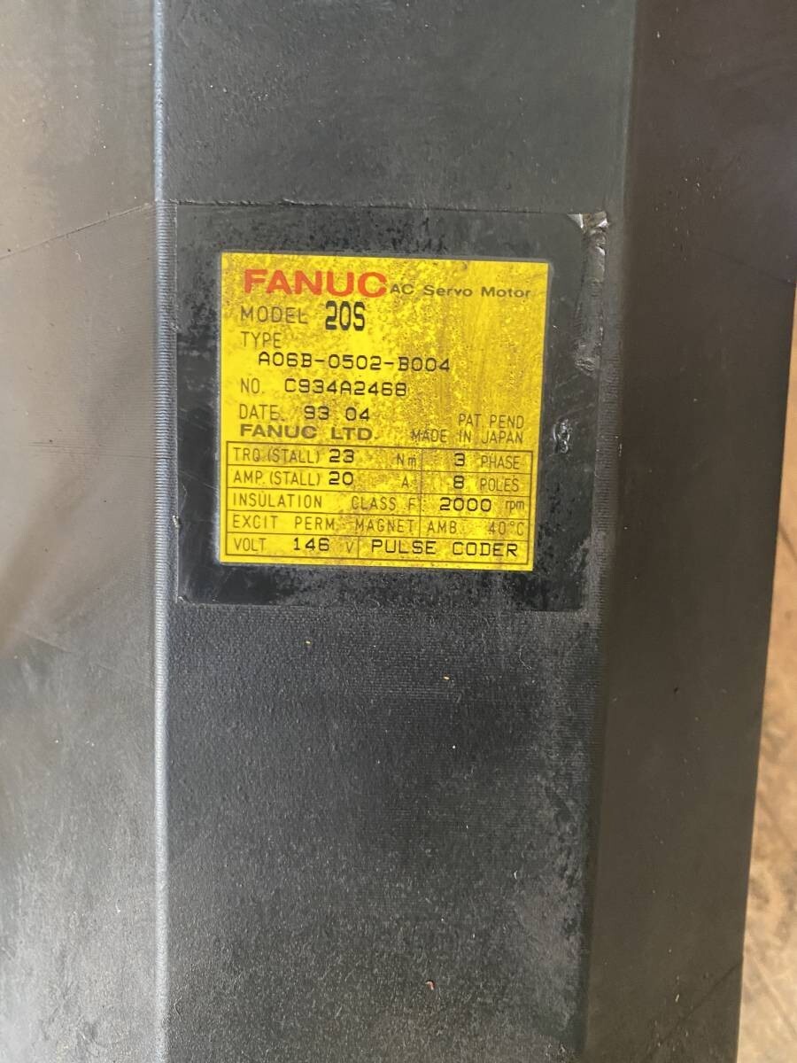 FANUC A06B-0502-B004 Model 20S AC Servo Motor Removed From Working