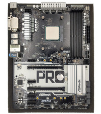 ASRock X370 Pro4 Motherboard AMD X370 Socket AM4 w/ AMD A10-9700 CPU NO I/O SH