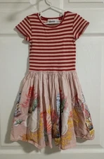 MOLO Cissa Red & Pink Sea Shells Dress  110/116  ( 4-6Y)