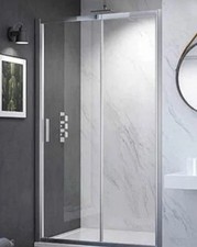 Venturi 8 Sliding Shower Door 1500mm – 8mm Glass Easy Clean Chrome Frame AQ8215S