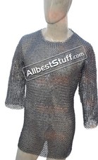 Flat Riveted Chainmail Haubergeon Flat Washer Mild Steel Armor Large shirt sale
