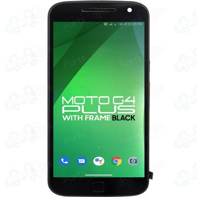 For Motorola Moto G4 Plus XT1640, XT1641 LCD With Touch + Frame Black Color