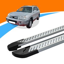 Trittbretter passend für Hyundai Santa Feab11/2000-03/2006 VISO Silber mit ABE