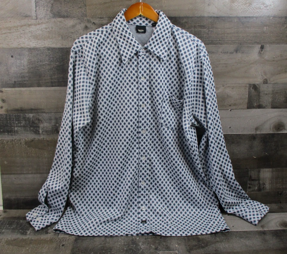 Vintage Mossimo Shirt Mens XL Geometric Print Button Up Made Korea 90s - Image 2 of 4