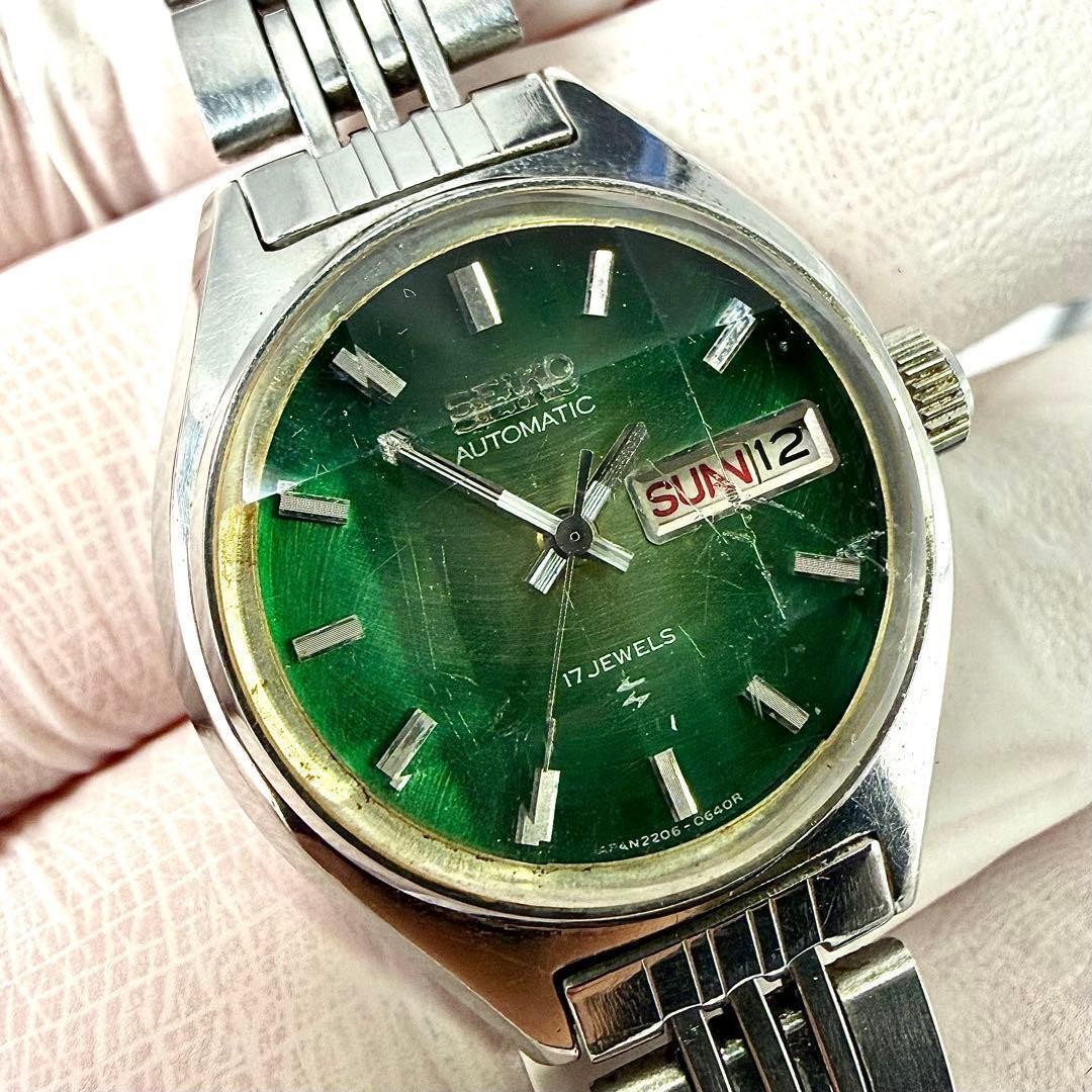 Orologio SEIKO 2206-0300 automatico quadrante verde foto 3