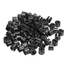 Clothes Hanger Marker 2XL Size Fit Hanger Rod Black, Pack of 100