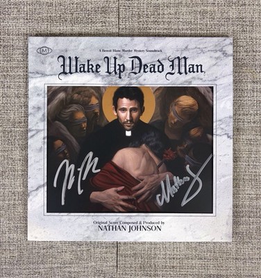 Wake Up Dead Man Soundtrack SIGNED by Rian Johnson & Nathan Johnson Vinyl LP