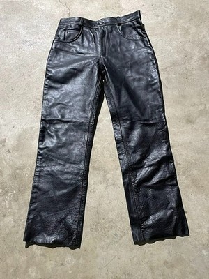 Xelement Men s Leather Motorcycle Riding Pants Size 34   Heavy Duty Biker