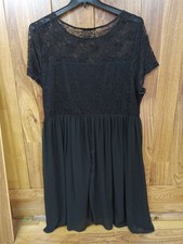 Shein Curve 3XL Plus Size Curvy Romantic Whimsy Goth Black Lace Dress Cosplay