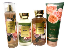 Bath and Body Works 4 Pc ROSE Mist Shower Gel Lotion Body Lotion   FREE SHIP