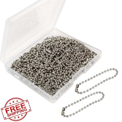 TKYPZY 100pc Silver Ball Chain 2.4mm
