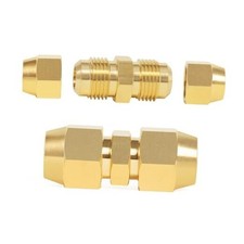  Brass Flare Tube Fittings, 1/2" Male Flare x 1/2" Male Flare Union 1/2" Flare
