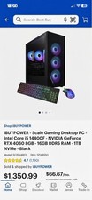 BUYPOWER  Gaming PC i5-14400F RTX 4060 8gb 16GB ddr5 ram 1tb nvme black