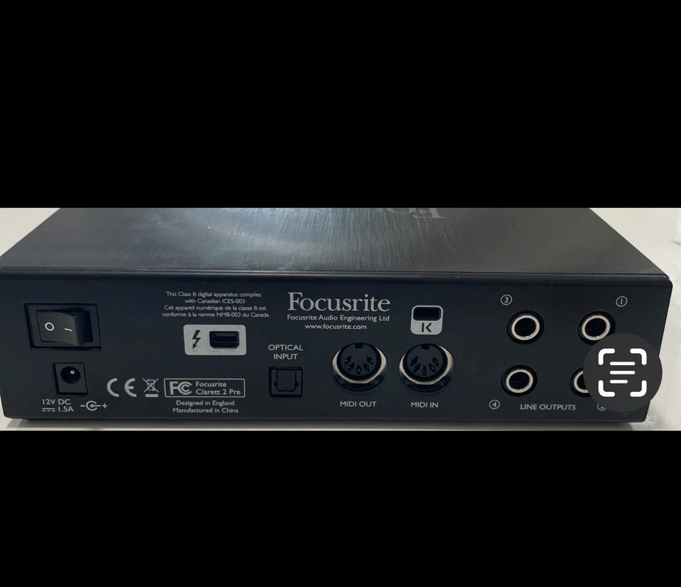 Focusrite Clarett 2Pre Thunderbolt Audio Interface **With Cable And Adapter** - Image 2 of 4