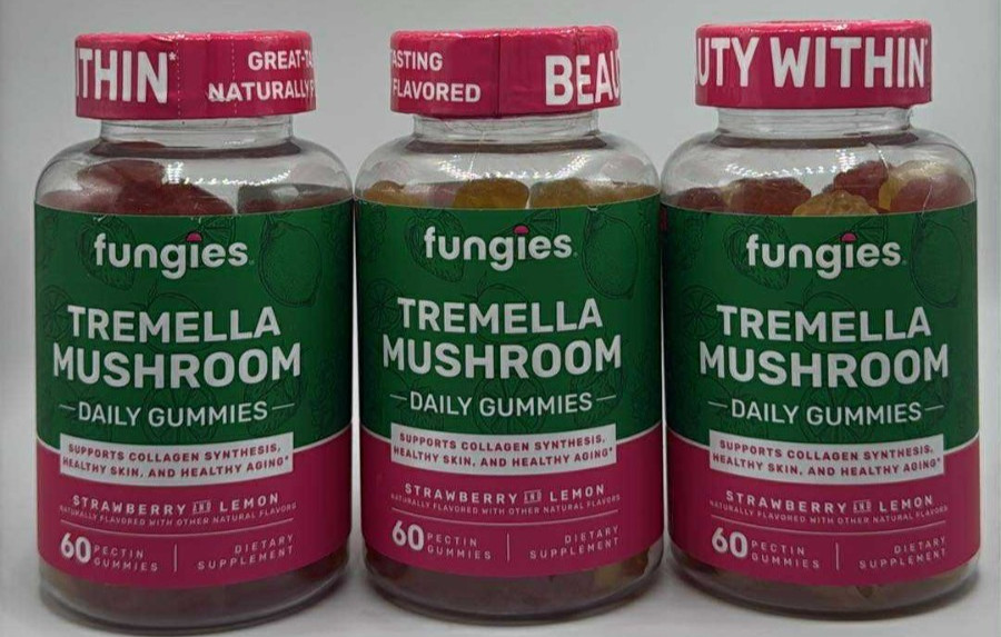3PK Fungies Tremella Mushroom Daily Gummies ~ STRAWBERRY & LEMON ~ EXP 1/27 ~NEW