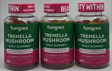 3PK Fungies Tremella Mushroom Daily Gummies ~ STRAWBERRY & LEMON ~ EXP 1/27 ~NEW