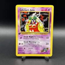 Pokémon Sabrina's Jynx 59/132 Gym Heroes 1st Edition Uncommon Pokemon Card LP/NM