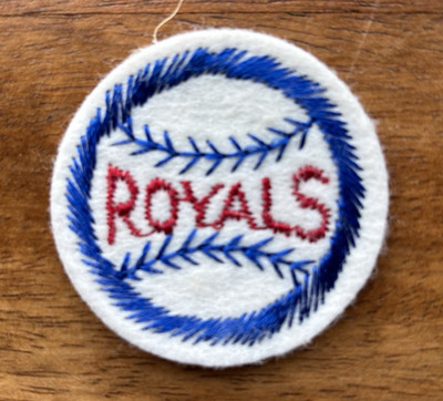 Royals Baseball Team 2'' Embroidered Round White Felt Patch Badge  NEW