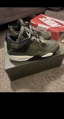Jordan Air Jordan 4 SE Craft Olive Black White Mid Top Basketball Sneakers