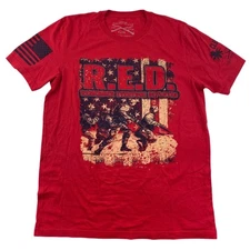 Grunt Style T-Shirt R.E.D. Remember Everyone Deployed Shirt Men's L