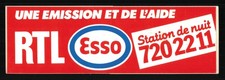 1980's Esso Station Auto Service PROMOTIONAL STICKER Gas & Oil France