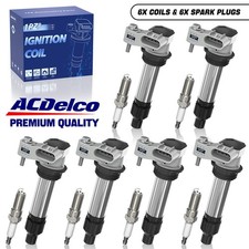 6x Ignition Coil Iridium Spark Plug For Cadillac Gmc Chevy Buick Acdelco Uf569 6x Ignition Coil Iridium Spark Plug For Cadillac Gmc Chevy Buick Acdelco Uf569