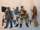 GI Joe Black Major Snake Eyes Figure Lot V2 and 3 Reprint S With Accessories