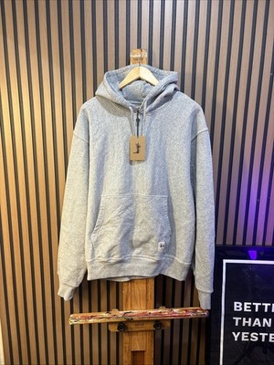Stussy Grey hoodie contrast Stitch Label Large NEW