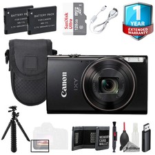 Canon IXY 650 m Camera Black 128GB Tripod 1Yr Warranty - Value Kit