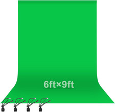 6x9Ft Green Screen Backdrop,Photography Greenscreen Background  Polyester Green