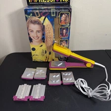 Vintage 80s Conair Impressions Styling Iron Hair Crimper Hearts Stars Bolts Work